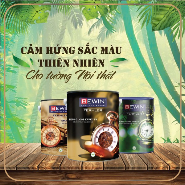 Cảm hứng sắc màu thiên nhiên cho tường nội thất từ sơn Bewin Cảm hứng sắc màu thiên nhiên cho tường nội thất từ sơn Bewin
