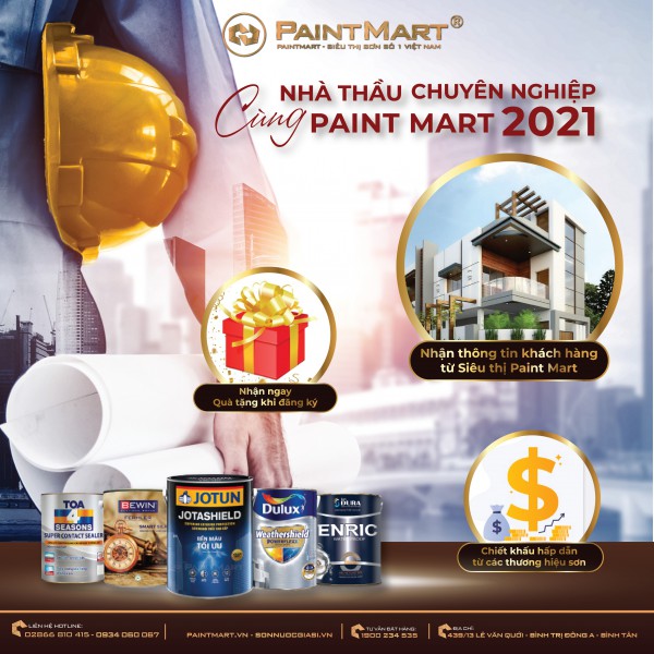 Khởi động chương trình " Nhà thầu chuyên nghiệp cùng Paint Mart" Năm 2021