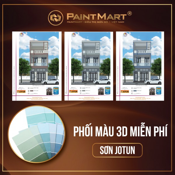 Dịch vụ phối màu 3D miễn phí từ sơn Jotun khi mua sơn tại Paint Mart