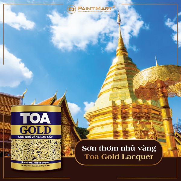 Sơn nhũ vàng cao cấp chuyên dụng cho chùa, đền thờ, tượng điêu khắc từ thương hiệu sơn Toa