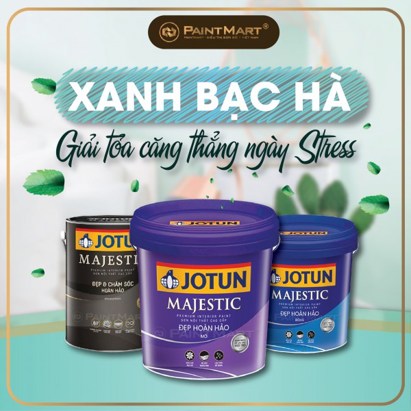 Sơn nhà màu xanh bạc hà mát lạnh giải tỏa căng thẳng ngày stress