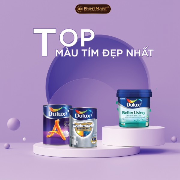 Top những  màu tím sơn nhà đẹp nhất trên bảng màu sơn dulux 