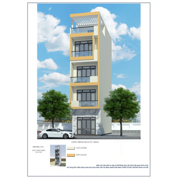 PHỐI MÀU SƠN NHÀ 3D MIỄN PHÍ