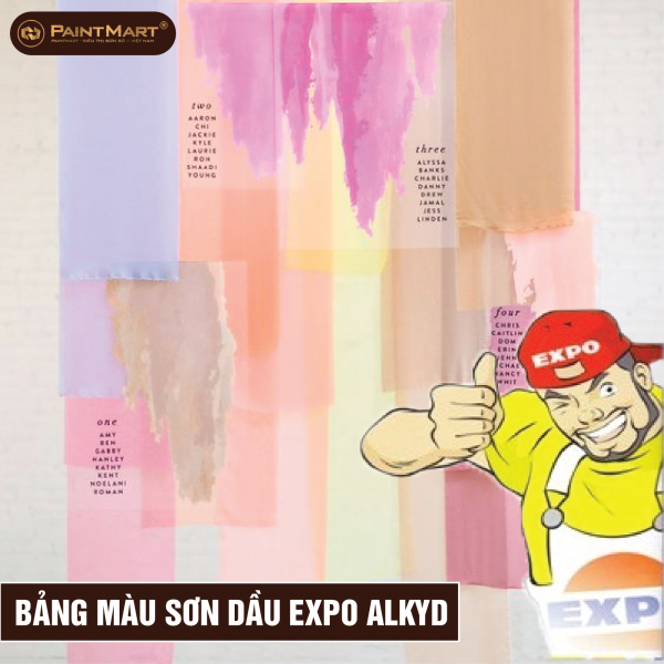 bảng màu sơn nước trong nhà expo