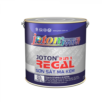 Sơn sắt mạ kẽm JOTON REGAL LON 1L MÀU TRẮNG BÓNG, ĐEN BÓNG, MÀU NHŨ, 91081,61082