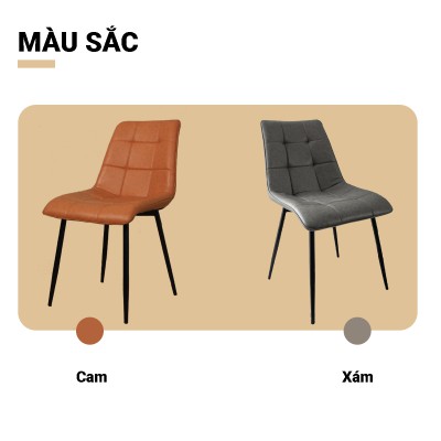Ghế ăn nhập khẩu bọc da chân sắt TVP-C