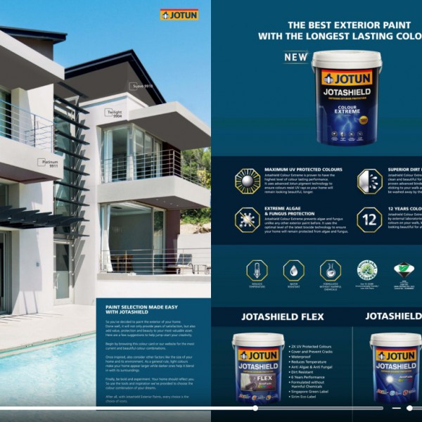 Bảng màu Sơn ngoại thất Jotun Jotashield Chuẩn