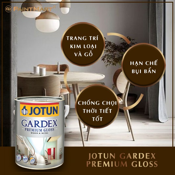 Sơn dầu Jotun cho gỗ và kim loại Gardex mờ lon 0.8 Lít