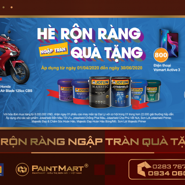 Hàng ngàn quà tặng hè rộn ràng khi mua sơn Jotun