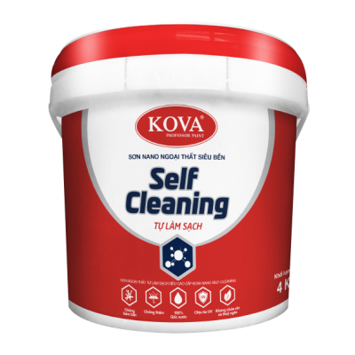 Sơn ngoại thất tự làm sạch Kova Nano Self-Cleaning bóng mờ lon 3,5L