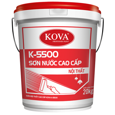 Sơn nước nội thất bán bóng cao cấp KOVA K-5500 THÙNG 20KG