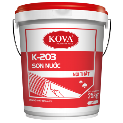 Sơn nước nội thất không bóng KOVA  K-203 THÙNG 25KG