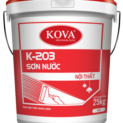Sơn nước nội thất không bóng KOVA  K-203 THÙNG 25KG