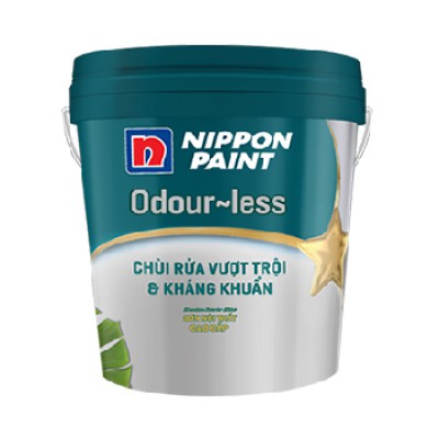 Sơn nội thất Nippon Odour-less Chùi Rửa Vượt Trội và Kháng Khuẩn 15L