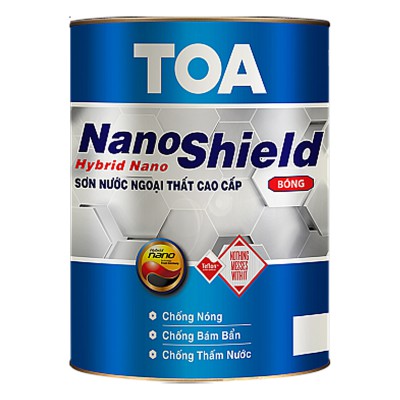 Sơn ngoại thất cao cấp Toa Nanoshield bóng - 5L