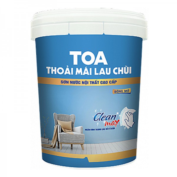Sơn nội thất TOA Thoải Mái Lau Chùi bóng mờ - 1L