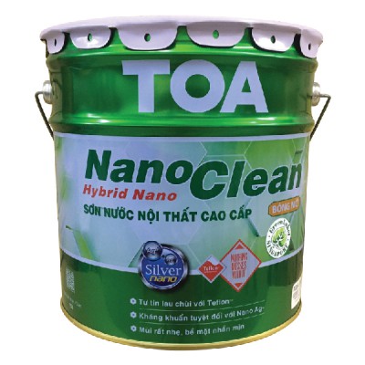 Sơn nội thất cao cấp Toa Nanoclean bóng mờ - 15L