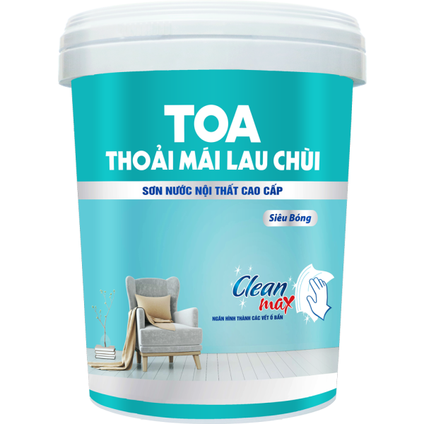 Sơn nội thất Toa Thoải Mái Lau Chùi siêu bóng - 18L