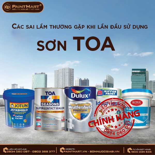 Các sai lầm thường gặp khi lần đầu sử dụng sơn TOA 