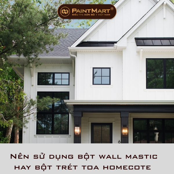 Nên sử dụng bột wall mastic hay bột trét toa homecote