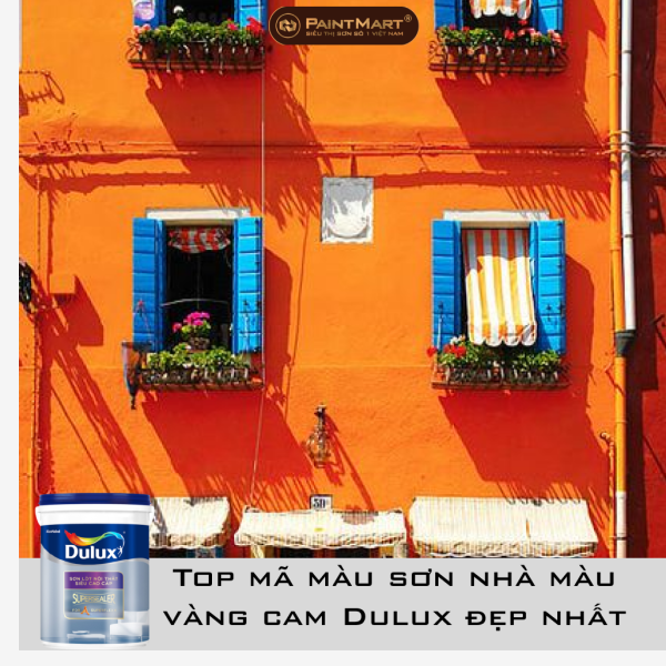 Top mã màu sơn nhà màu vàng cam Dulux đẹp nhất