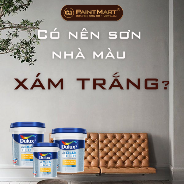 Có nên sơn nhà màu xám trắng? Mã màu sơn xám trắng trên bảng màu sơn dulux là mã màu nào?