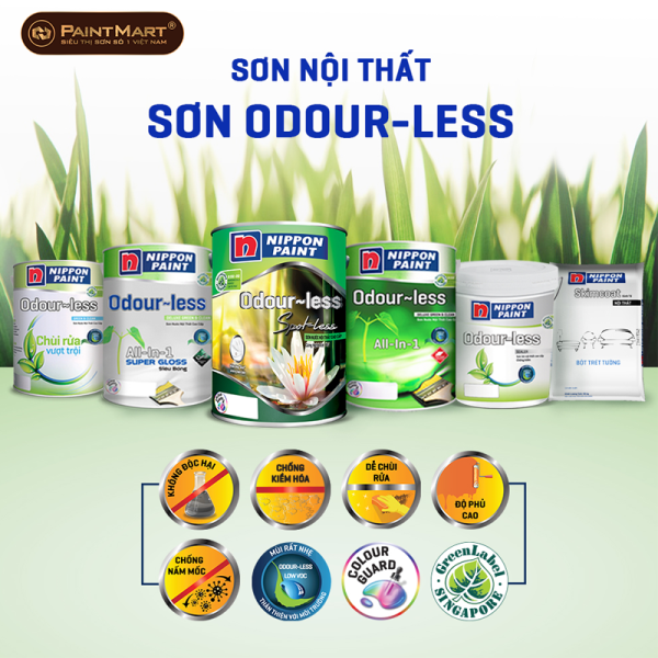 Có nên sử dụng sơn Nippon odour-less chùi rửa vượt trội & kháng khuẩn