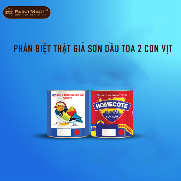 Phân biệt thật giả sơn dầu toa 2 con vịt 