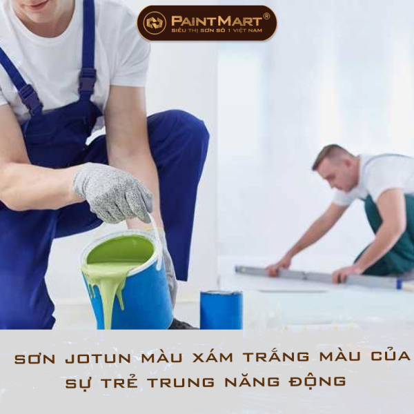 Sơn jotun màu xám trắng màu của sự trẻ trung năng động 