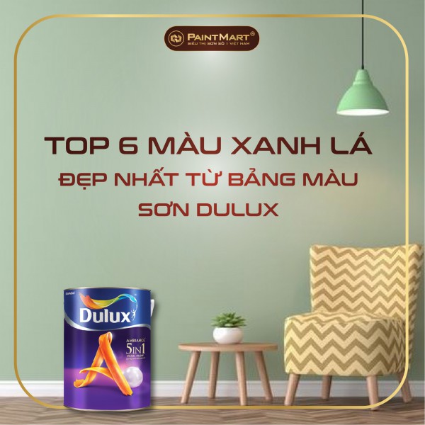 Top 6 màu sơn xanh lá đẹp nhất trên bảng màu sơn Dulux Top 6 màu sơn xanh lá đẹp nhất trên bảng màu sơn Dulux