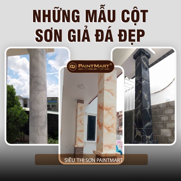 Những mẫu cột sơn đá đẹp