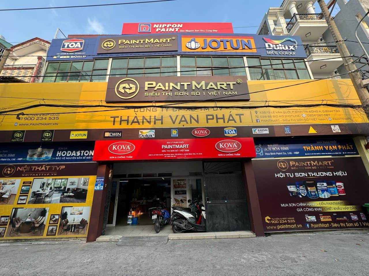 Mặt bằng showroom Bình Tân