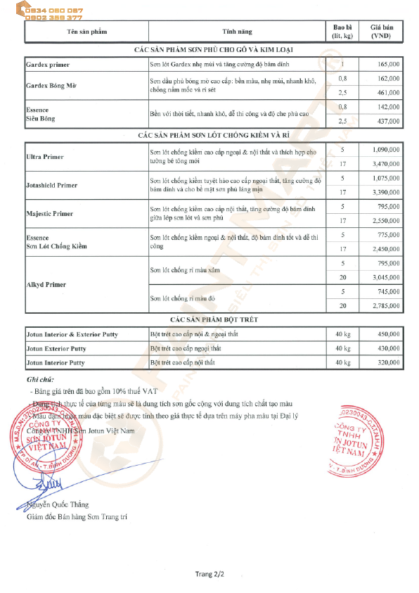 Bảng giá sơn Jotun 2021-trang 2