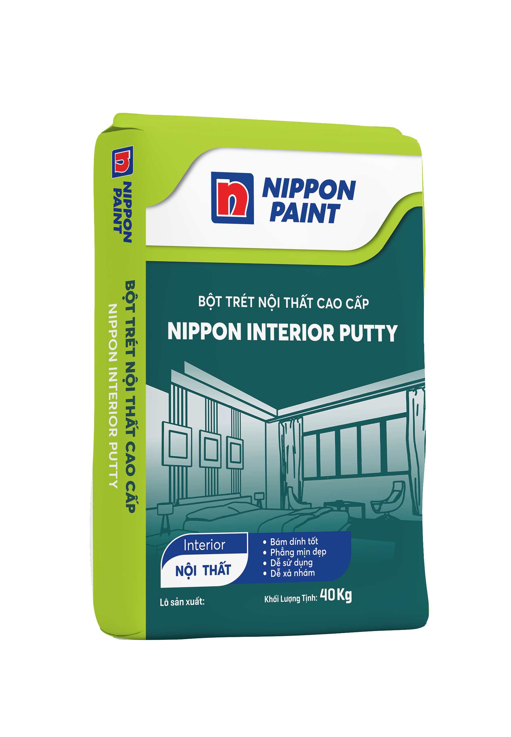 Bột trét nội thất Nippon Interior Putty 