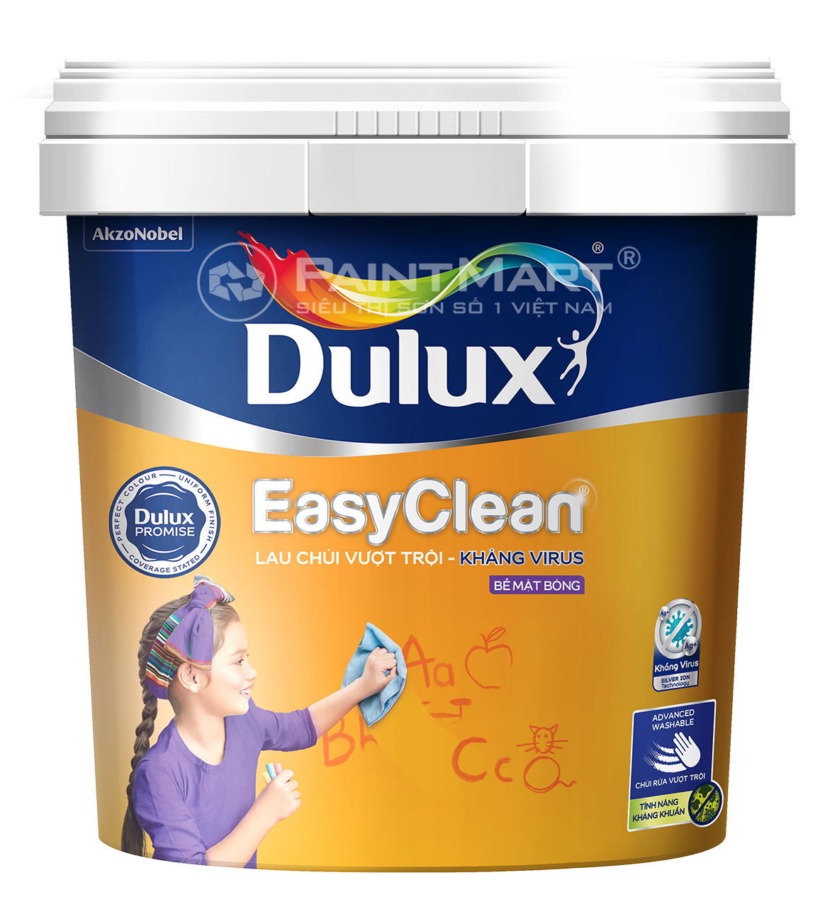 sơn nội thất dulux lau chùi vượt trội kháng virus 99ab bóng