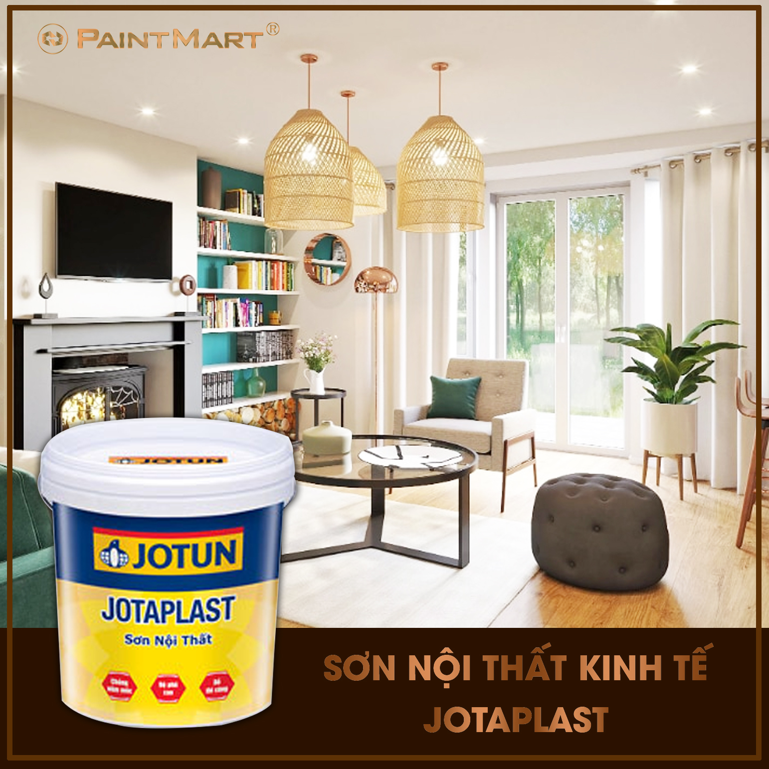 Sơn nước nội thất Jotun Jotaplast thùng 17L jotaplast