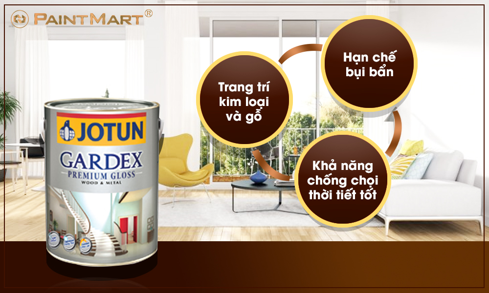 Sơn dầu Jotun cho gỗ và kim loại Gardex mờ lon 2.5 Lít