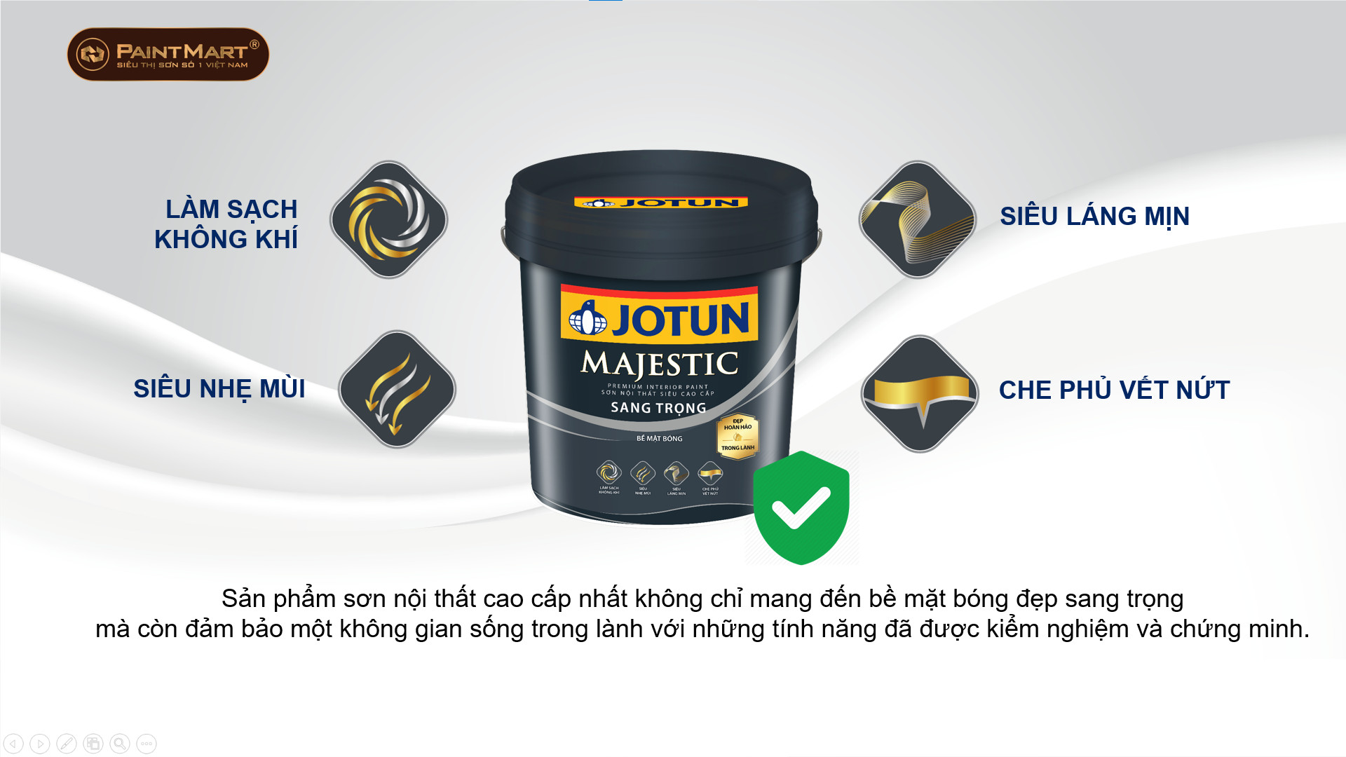 Sơn nước nội thất Jotun Majestic sang trọng bóng