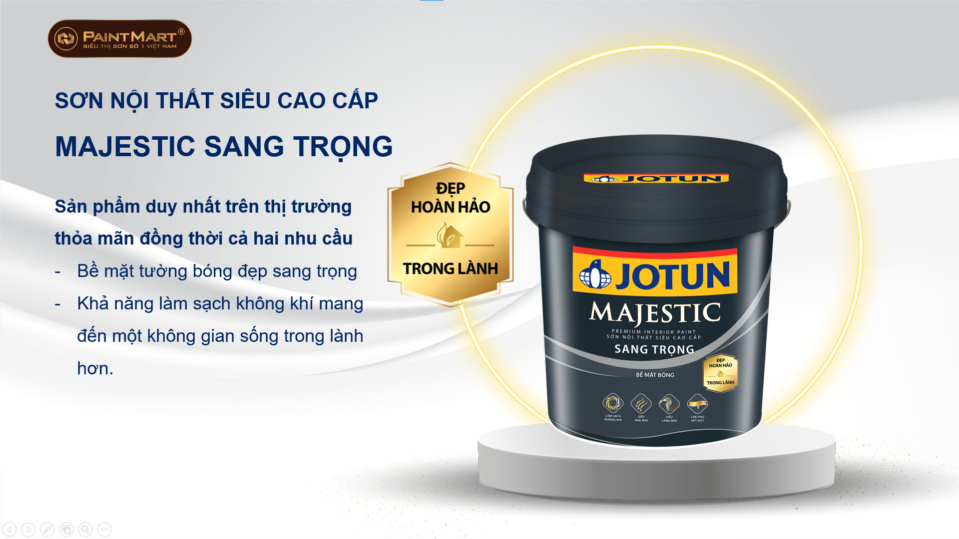 Sơn nước nội thất Jotun Majestic sang trọng bóng