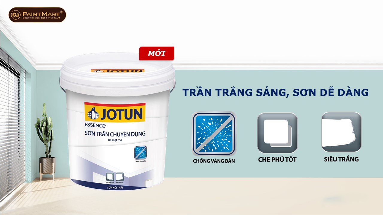 Sơn trần chuyên dụng Jotun Essence mới thùng 17L son tran chuyen dung jotun essence 10