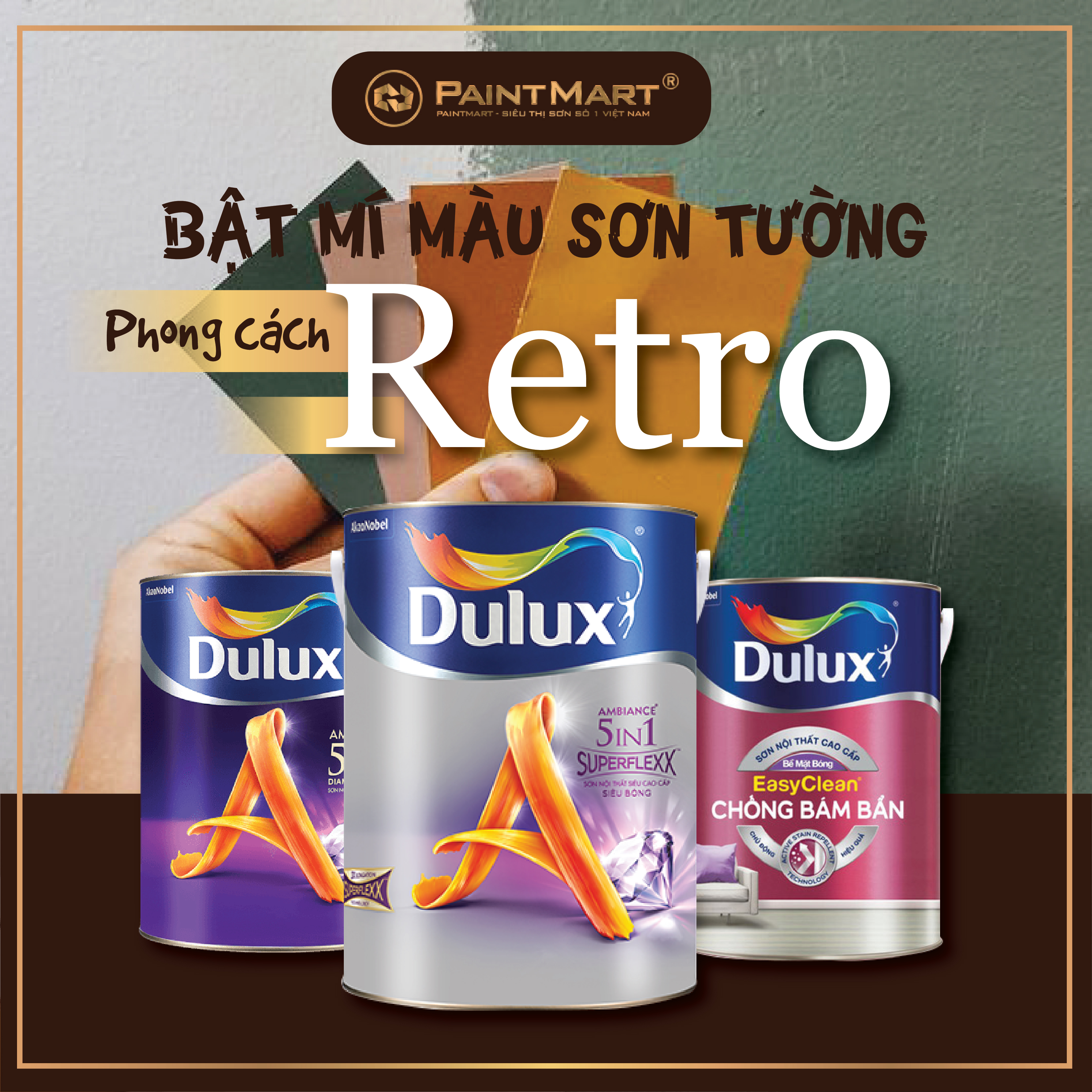 Bật mí 4 gam màu theo phong cách Retro ấn tượng từ sơn nội thất Dulux