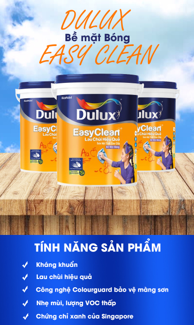 sơn nội thất dulux easyclean lau chùi hiệu quả