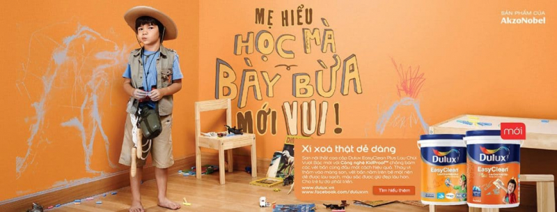 sơn nội thất dulux easyclean lau chùi hiệu quả